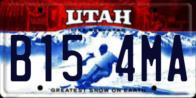 UT license plate B154MA