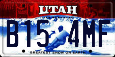 UT license plate B154MF