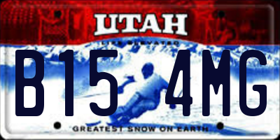 UT license plate B154MG