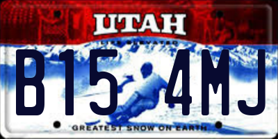 UT license plate B154MJ