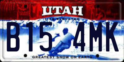 UT license plate B154MK