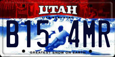 UT license plate B154MR