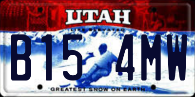 UT license plate B154MW