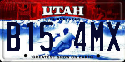 UT license plate B154MX