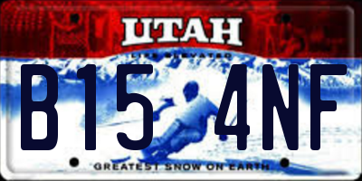 UT license plate B154NF
