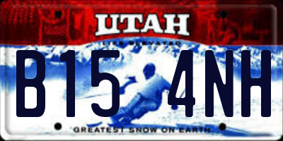 UT license plate B154NH