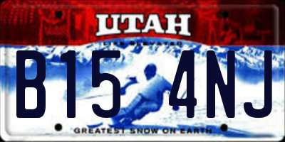 UT license plate B154NJ