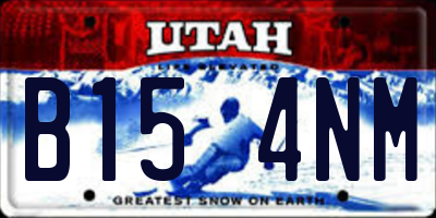 UT license plate B154NM