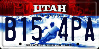 UT license plate B154PA