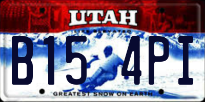 UT license plate B154PI