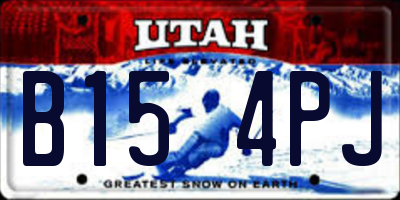 UT license plate B154PJ