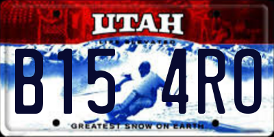 UT license plate B154RO