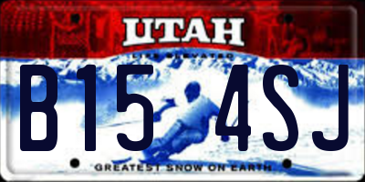 UT license plate B154SJ