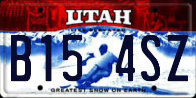 UT license plate B154SZ