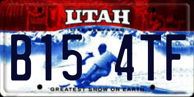 UT license plate B154TF