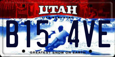 UT license plate B154VE