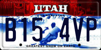 UT license plate B154VP