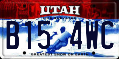 UT license plate B154WC