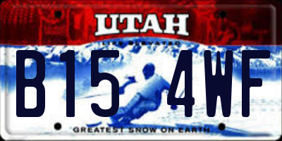 UT license plate B154WF