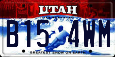 UT license plate B154WM