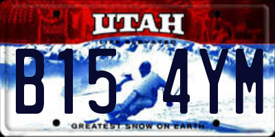 UT license plate B154YM