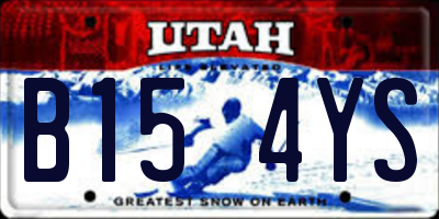 UT license plate B154YS