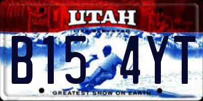 UT license plate B154YT