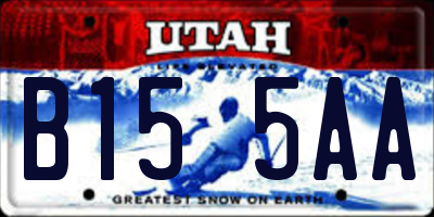 UT license plate B155AA