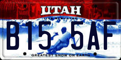 UT license plate B155AF