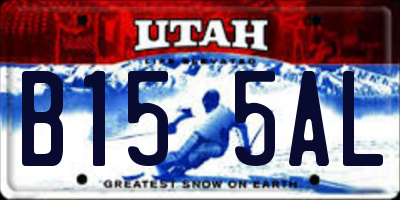 UT license plate B155AL