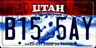 UT license plate B155AY