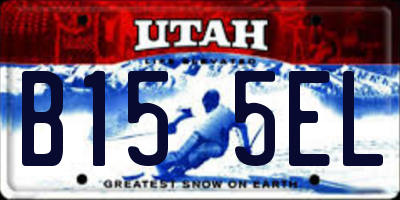 UT license plate B155EL