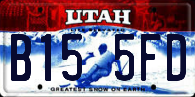UT license plate B155FD