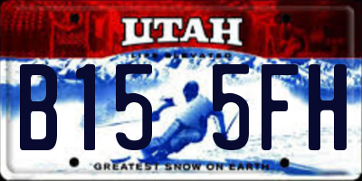 UT license plate B155FH