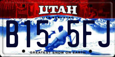 UT license plate B155FJ