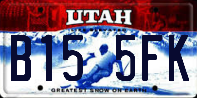 UT license plate B155FK