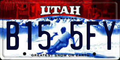 UT license plate B155FY
