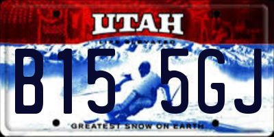 UT license plate B155GJ