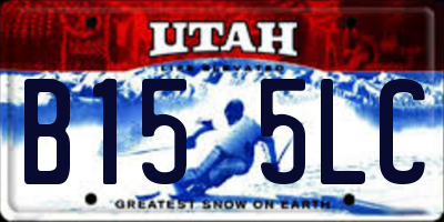 UT license plate B155LC