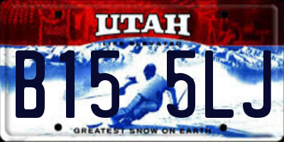 UT license plate B155LJ