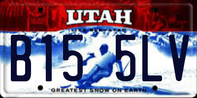 UT license plate B155LV
