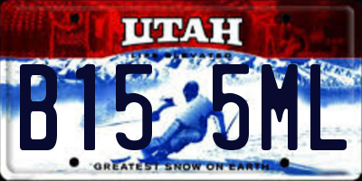 UT license plate B155ML