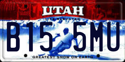 UT license plate B155MU