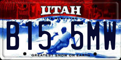 UT license plate B155MW