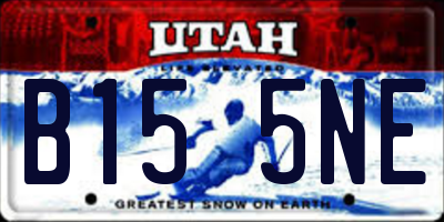 UT license plate B155NE