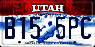 UT license plate B155PC