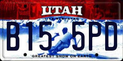 UT license plate B155PD