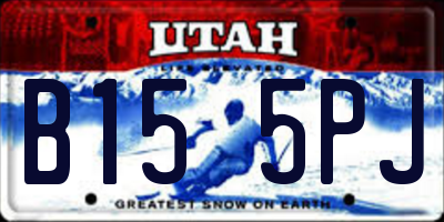 UT license plate B155PJ