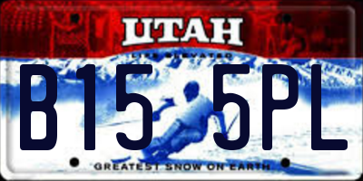 UT license plate B155PL