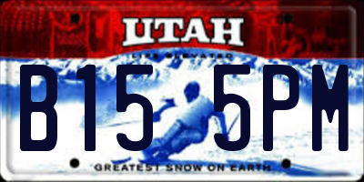 UT license plate B155PM